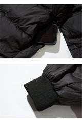 Men's Cargo Down Jackets Windbreaker 2023 Winter Outdoor 90% White Duck Down Jacket Warm Coat For Men Thick Outwear Streetwear