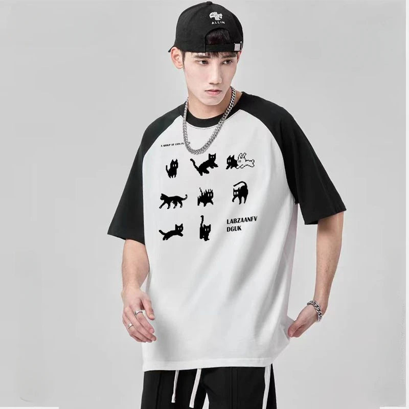 Gothic Melting smiley – Korean Style Hong Kong Style Creative Animal Print Pure Cott