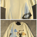Glitchcore Graphic tee – American Retro High Street Angel Short Sleeved T Shirt For M