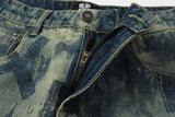 men loose casual american high street hip hop vibe printed denim baggy jeans pants man streetwear ripped jeans trousers unique jeans style 3088