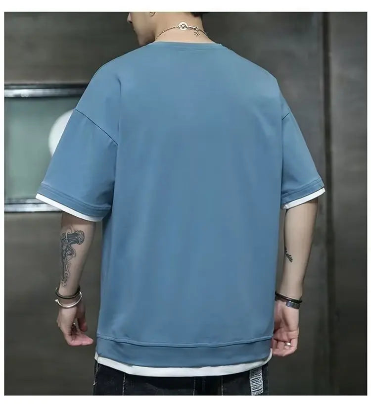 Glitchcore Chrome logo – Hot Summer Mens T Shirt Korean Version Of Harajuku High Stre