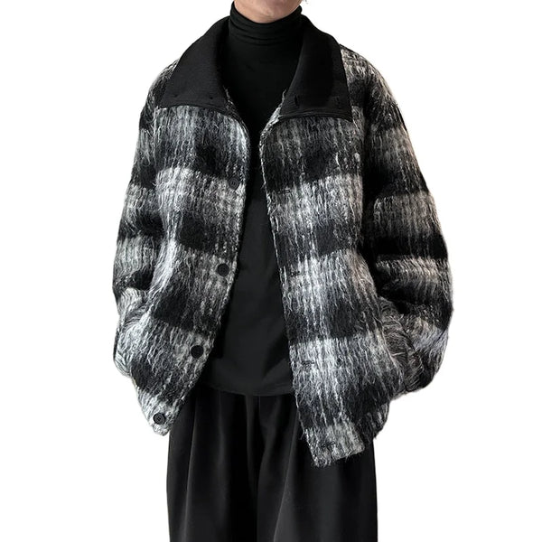 zip-up minimalist jacket, cold-season outfit - trendy urban streetwear fashion for men and women