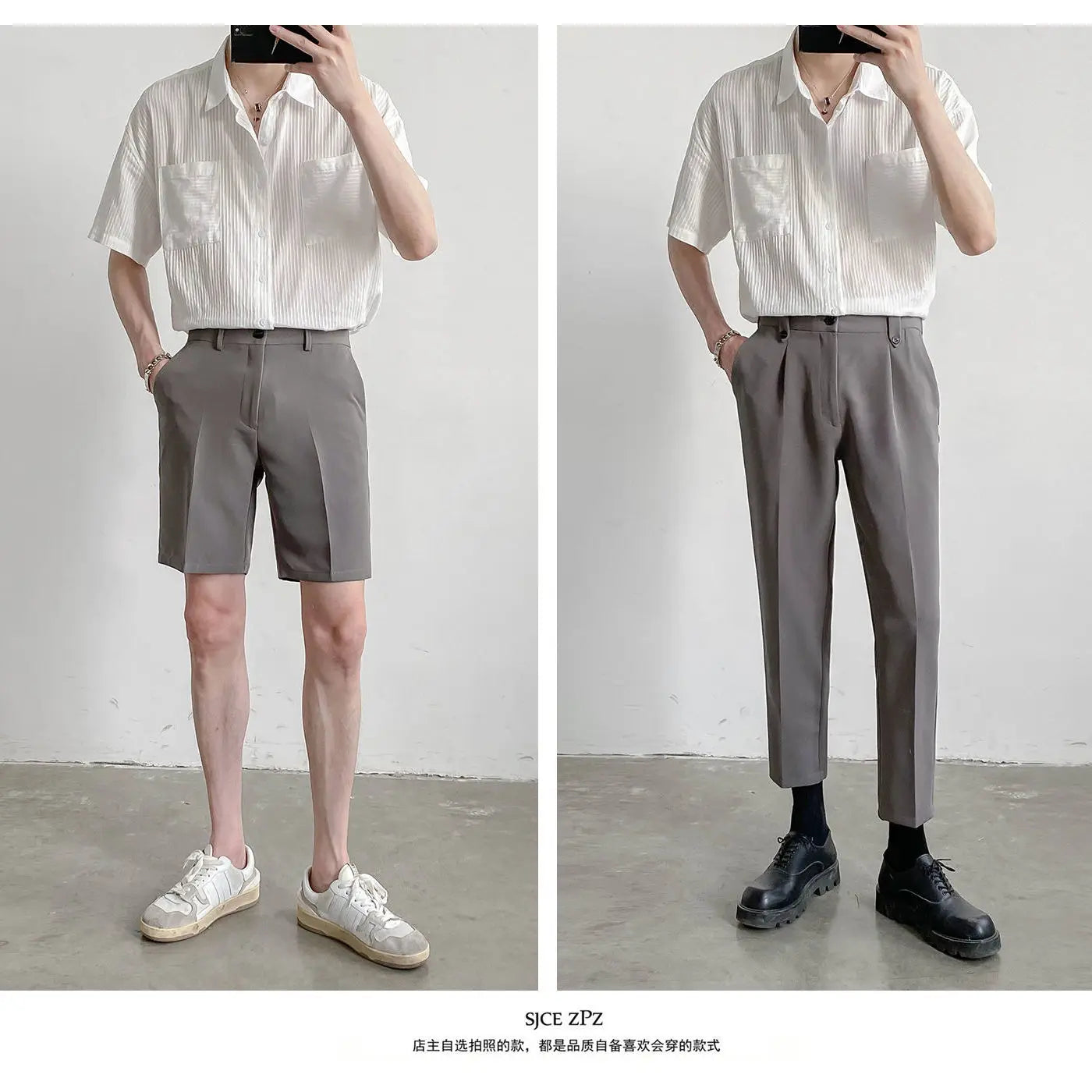 2023 Summer New Fashion Simple Style Loose Short-sleeved Fashion Shirts Men Tops Trendy All-match Short-sleeved BoutiqueClothing