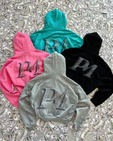 Printed Personalized Patterns Street Style Street Hooded Cardigan Long