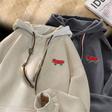 Autumn Kawaii Skateboard Graphic Hoody Mens New In Cotton Fleece Retro