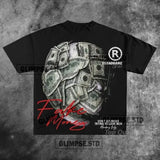 Skatercore Chrome logo – Harajuku Oversized T Shirt With New Gothic Devil Angel Lette