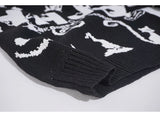 mens turtleneck knitted sweater fashion hip hop harajuku letter sweater retro vintage jumpers casual cotton pullovers sweaters Y2K vintage urban hoodie, oversized graphic print design, aesthetic street look hoodie