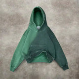 American Fashion Trend Joker Fleece Padded Zipper Hoodie Men Street Y2