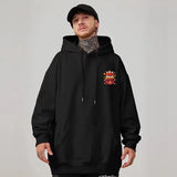 Lucky Cheer Dragon Printed Hoody Man Y2K Streetwear Clothes Fleece Hip