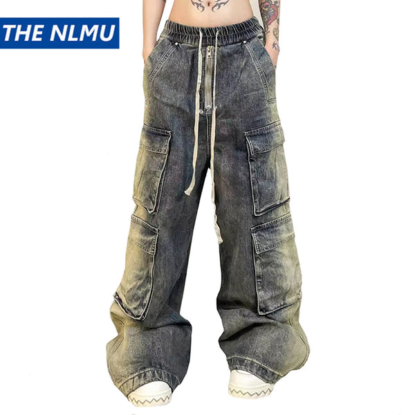 baggy jeans side pocket loose denim pants men luxury designer fashion harajuku streetwear baggy jeans trousers vintage washed jeans