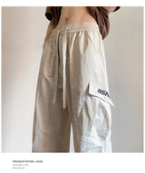 american retro straight leg cargo pants mens baggy casual outdoor gym trousers autumn thin tactical quick dry pantalones hombre unique cargo style 3424