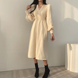 Winter Dress Long Elegant Splicing Stripes Y2k Knitted Dress Women Koean Fashion Long Sleeve Dresses Female Club Party Vestidos