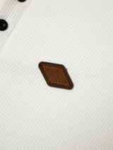 2024 New vintage Waffle Men's Henry shirt with button-down crew-neck and long sleeves