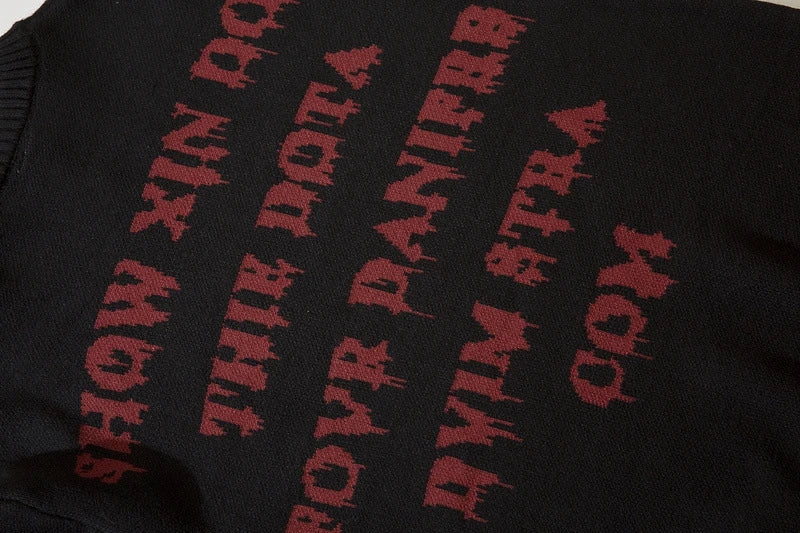 ripped goth women y2k men sweaters vintage black oversized knitted sweater harajuku anime fashion winter 2023 knit tops pullover oversized graphic print design, aesthetic street look hoodie, unique limited edition hoodie