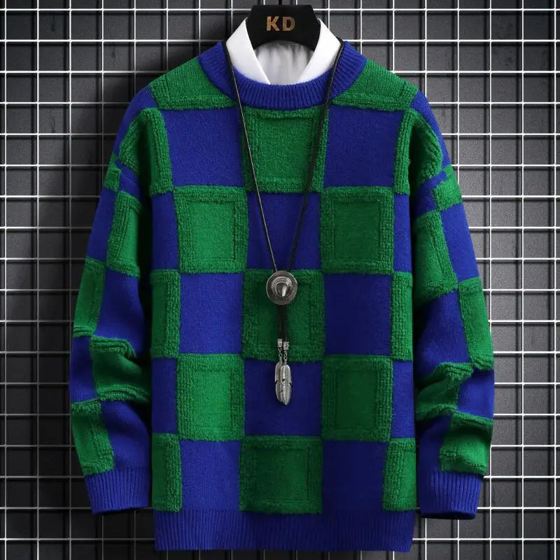 grunge knit pullover for fall and winter, oversized aesthetic with urban style, mens fashion layer for modern streetwear coll