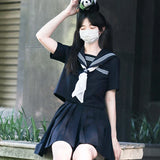 Navy Sailor Outfit Japanese Style School Uniform Skirt Girls JK Uniforms Student Sailor Dress Korean Student Seifuku COS Costume