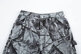 full branches trees camouflage cargo shorts for men and women straight patchwork baggy summer knee length pants oversized unique cargo style 4565
