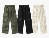 unisex hip hop pants retro cargo pant streetwear multi pockets zipper harajuku joggers new casual loose straight baggy trousers unique joggers style 2079