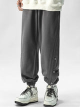 Autumn Casual Joggers Sports Pants Mens High Street Baggy Breasted Trousers