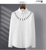 New 2022 Men Classic NEIL BARRETT thunderbolt Fashion Cotton Casual Shirts Shirt high quality Pocket Short sleeves S 2XL #A686