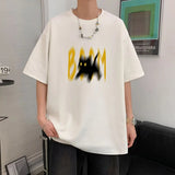 Cyberpunk Aesthetic piece – Japanese Fun And Trendy Cat Print New Short Sleeved T Shirts