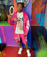 Street Casual Loose Letter Anime Print Oversized Hoodie Y2K Hip Hop Ro