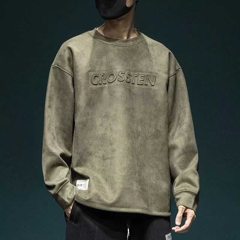 Autumn Letter Foam Printed Crewneck Sweatshirts For Men Oversized Pullovers Hoodies 2025 New Y2K Streetwear Sudaderas Aesthetic