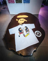 24SS New Vintage Retro Cartoon Printing High-Street Casual Loose T-Shirt Tops