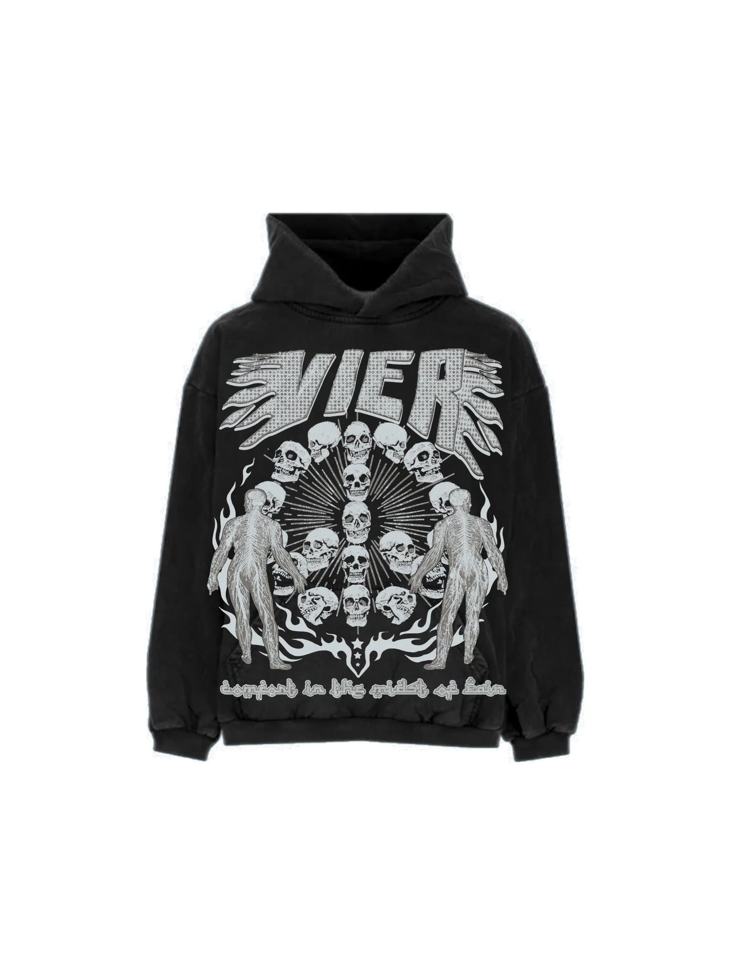 Y2K Womens Clothing Hoodies Sweatshirt Long Sleeve Pullover High Streetwear