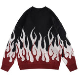 "White Fire" Unisex Men Women Streetwear Graphic Pullover Sweater Daulet Apparel