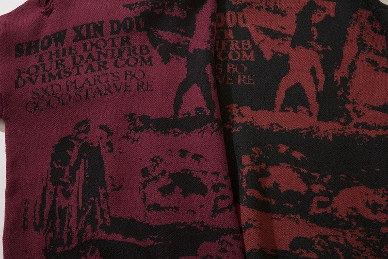 ripped goth women y2k men sweaters vintage black oversized knitted sweater harajuku anime fashion winter 2023 knit tops pullover unique limited edition hoodie, high quality cotton pullover, streetwear fashion hoodie