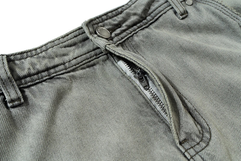 streetwear washed vintage ribbons logging jeans pants mens straight ropa hombre baggy cargos oversized loose denim overalls unique cargo style 5622