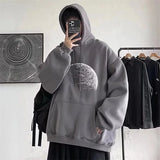 Goth Fashion Graphic Printed Hoodies Mens Autumn Hip Hop Fashion Oversized