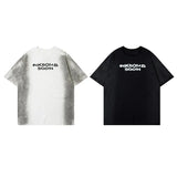 Gothic Vintage print – Men Y2K T Shirts Street Hip Hop Gradient Tshirt Retro Washed