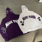 Y2K Clothes Women Long Sleeved Star Letter Graphic Grunge Men Oversize