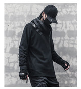 Harajuku chrome print featuring hip hop hoodies pullover hooded sweatshirts harajuku gothic streetwear skateboard new casual long sleeve loose tops men hoodies