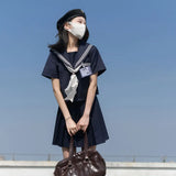 Navy Sailor Outfit Japanese Style School Uniform Skirt Girls JK Uniforms Student Sailor Dress Korean Student Seifuku COS Costume