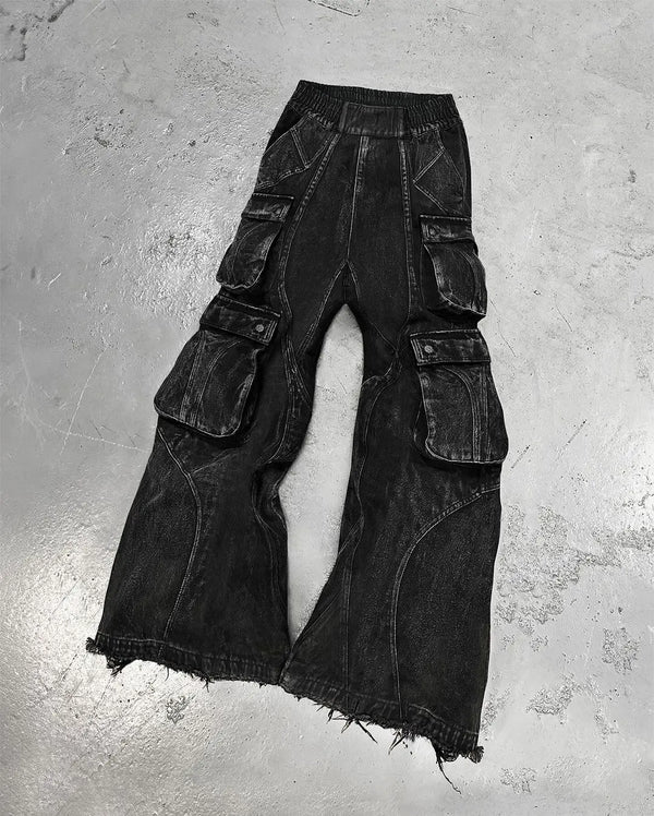 2024 new gothic retro jeans for men wide leg straight black y2k baggy jeans harajuku hip hop high waist denim pants streetwear vintage washed jeans