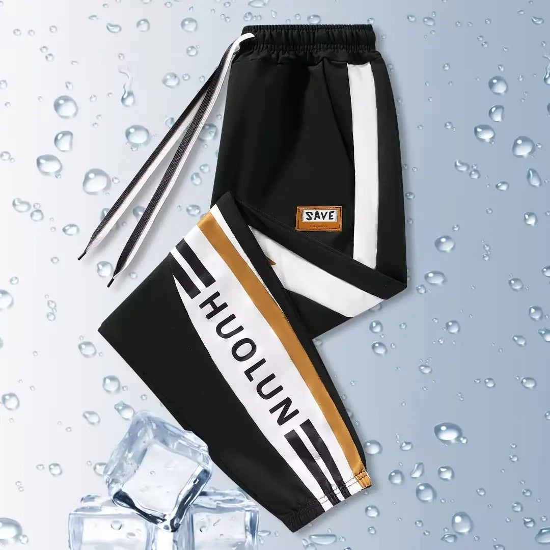 mens joggers casual pants korean sweatpants workout running gym fitness khaki sports trousers men clothing digital printing unique joggers style 4144