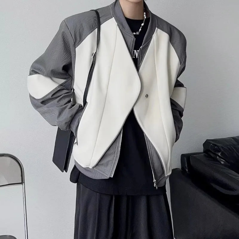 grunge street bomber, modern fit for men, oversized fit