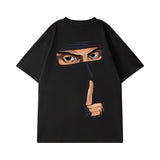 Cyberpunk Crying character – Japanese Retro Ninja Printed Short Sleeve T Shirt Homme Fash
