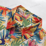 Men Shirts Summer Sclassic Flower Clothing Retro Hawaiian Vacation Shirts Daily Versatile Loose Tops Fashion Half Sleeve Shirt