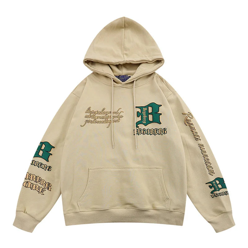 Hip Hop Women And Mens Hoodie Sweatshirt Streetwear Vintage Letter Pri
