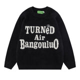 grunge knit sweater with heavyweight fabric, layered urban look for cold weather, street fashion menswear trend for seasonal 