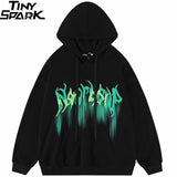 2023 Hip Hop Streetwear Hoodie Sweatshirt Letters Bubble Printing Hood