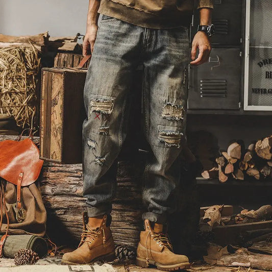 american high street personalized hip hop washed straight leg jeans for men and women loose and handsome trendy casual pants y2k vintage washed jeans