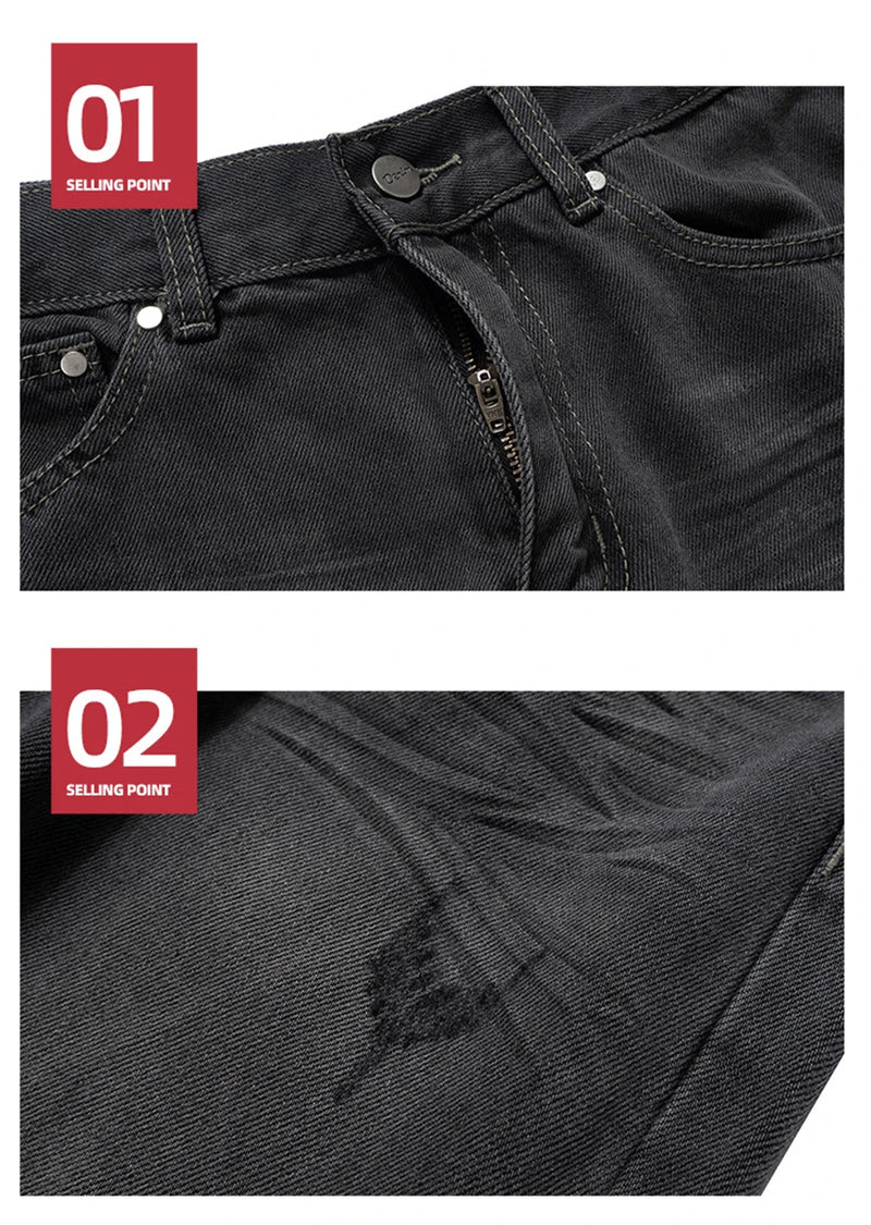 mens black slim flared jeans hi street fashion luxury designer jeans trousers male denim pants unique jeans style 5544