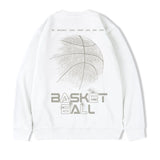 Funny Cartoon Basketball Graphic Pullovers Fleece Sweatshirts Hombre