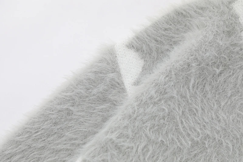 imitation mink fur antarctic velvet knit sweaters winter mens mohair knitwears oversized street wear round neck long sleeve high quality cotton pullover, oversized graphic print design, Y2K vintage urban hoodie