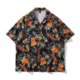 "Orange Flowers" Unisex Men Women Streetwear Graphic Shirt Daulet Apparel